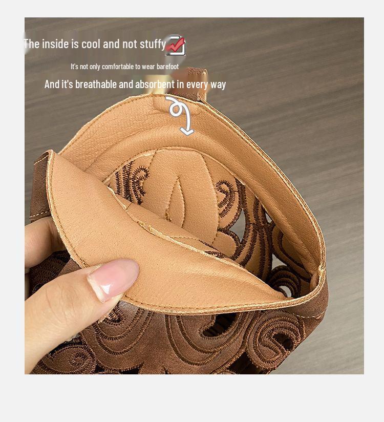 Botas Western Cowboy Bordadas de Couro Macio Femininas - Marrom Retrô Cano Médio Estilo Deserto de Verão (2025)