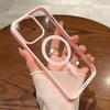 New Pink Transparent Acrylic Case for iPhone 16 15 14 13 12 11 Pro Max 16 Plus Hard Shockproof Powerful Magnetic Magsafe Cover