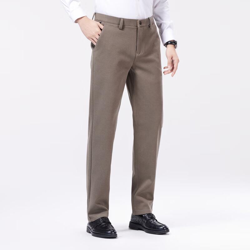 Men's Tencel Wool Blend Straight-Leg Daily Wear Pants
