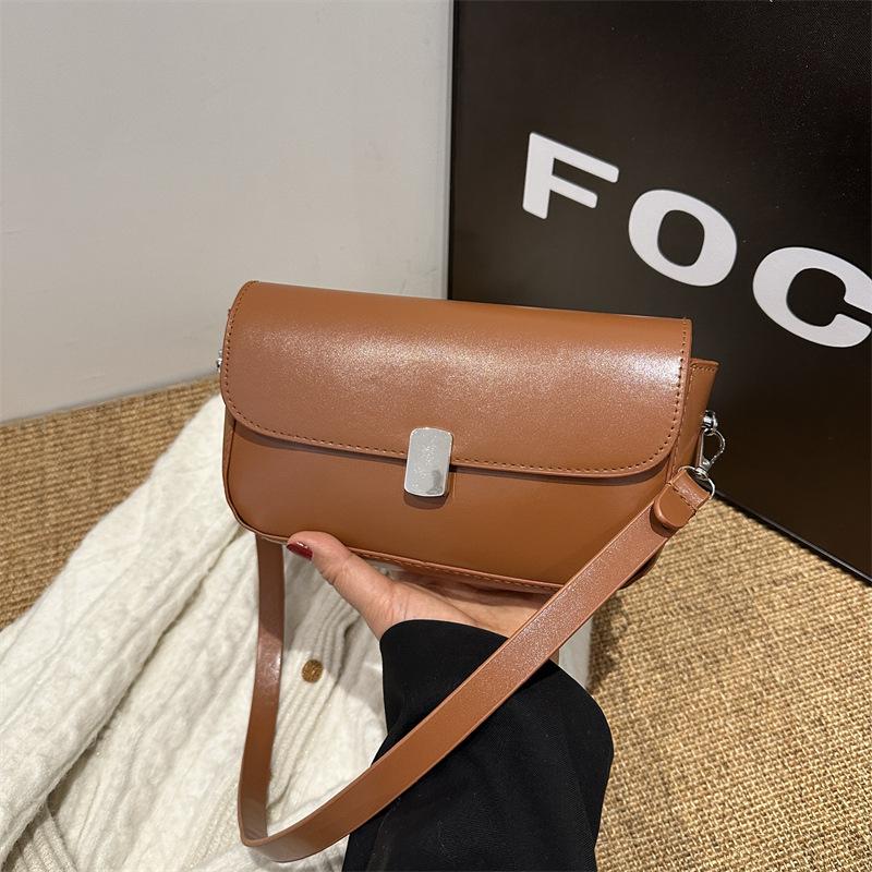 Women'S Bag Small Square Bag Niche Foreign Style Shoulder Bag Texture Pu Retro Messenger Bag