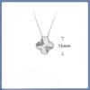 Titanium Steel Laser-engraved Lucky Four-leaf Clover Necklace for Women High-quality and Versatile Clavicle Chain