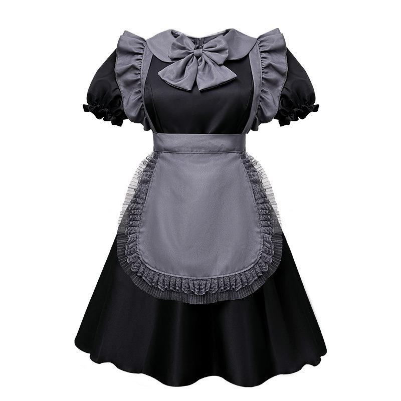 New Grey Maid Suit Anime Cosplay Suit Soft Girl Maid Uniform Skirt