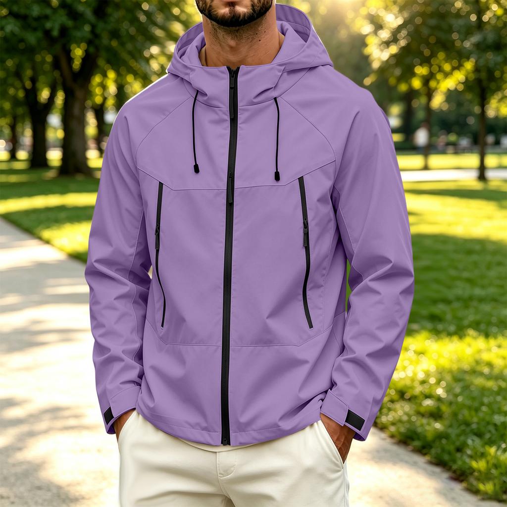 Men's Outdoor Sports Jacket Windbreaker for Hiking Running and
