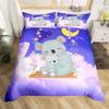 Kids Cute Koala Duvet Cover Microfiber Girls Cartoon Animal Bedding Set Twin King Australia Wild Animals Floral Comforter Cover