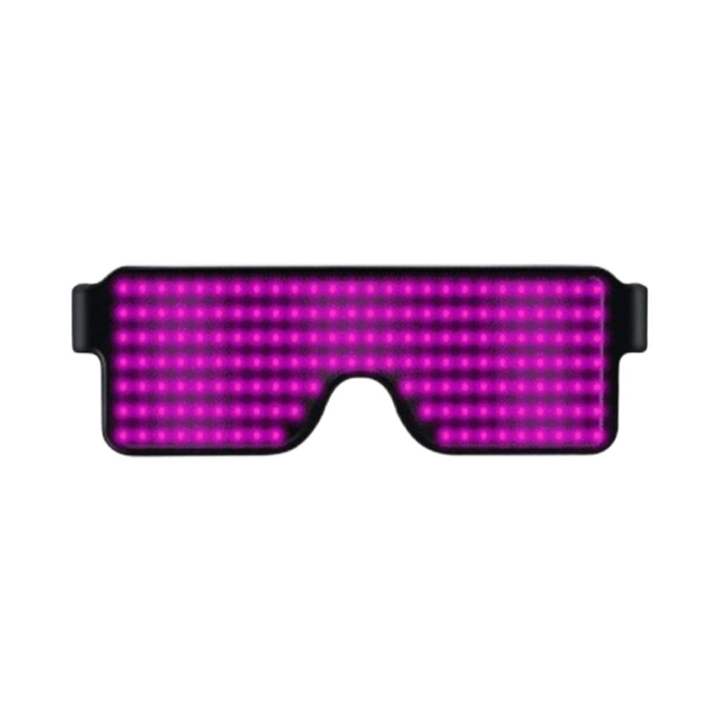 LED Light-up Glasses With Patterns, Rechargeable And Reusable, Perfect For Parties And Festive Occasions.