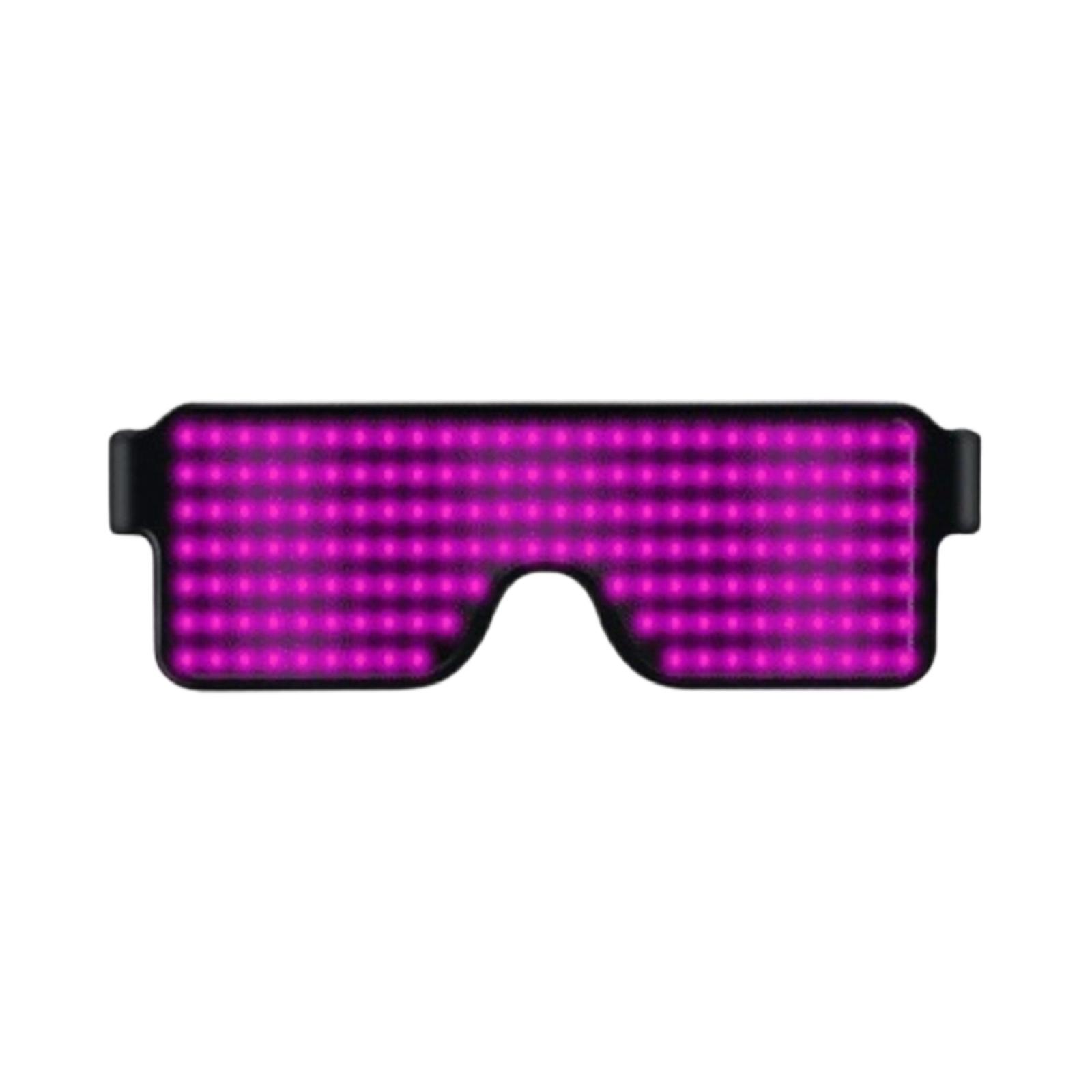 

LED Light-up Glasses With Patterns, Rechargeable And Reusable, Perfect For Parties And Festive Occasions. One Size розовый