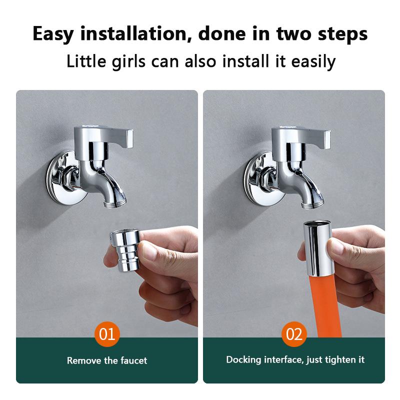360Degree Rotation 1/2'' Faucet Extender Bathroom Adjust Free Bending Splashproof Universal Extension Tube Adapter Accessories