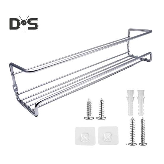 

1/4 шт. настенная полка для специй органайзер нержавеющая устойчивая к коррозии прочная несущая вентилируемая кухонная полка для хранения 1pc серебряный