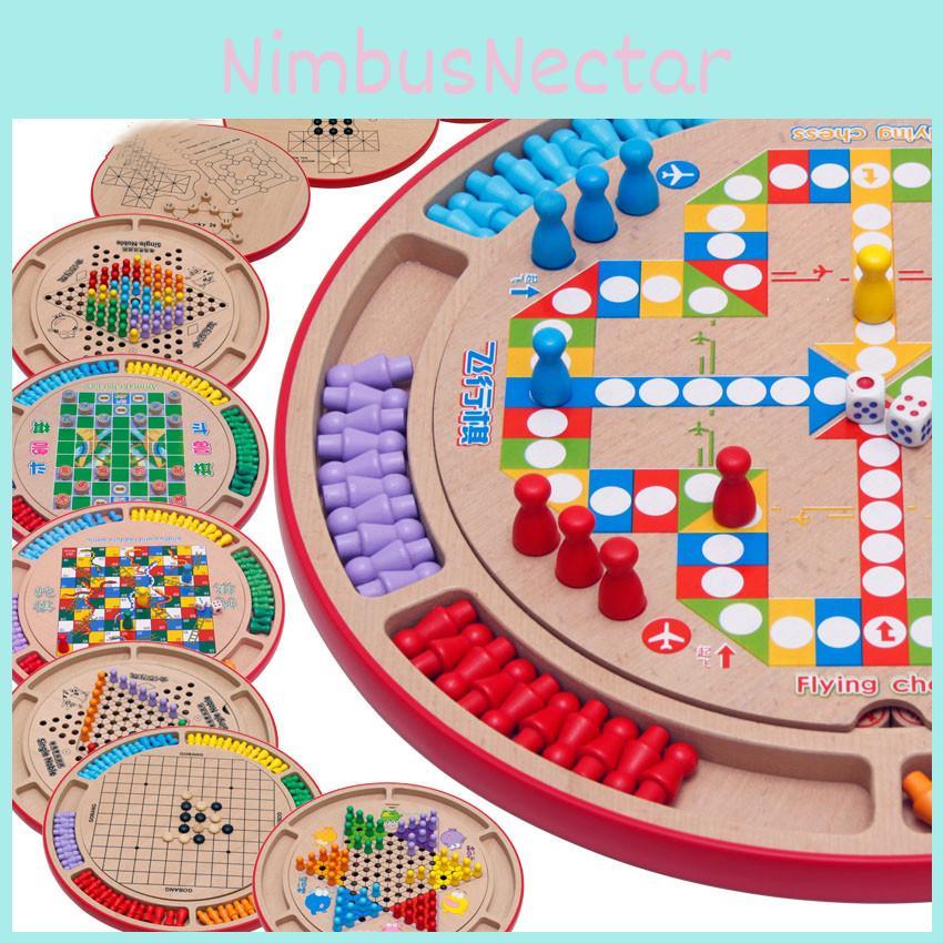 Wooden Kids Puzzle And Strategy Game Set For Early Education And Brain Development