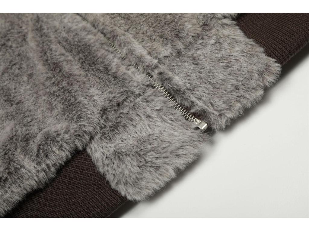 American Retro Women's Reversible Hooded Wool-Cotton Coat - Winter Warm Plush Jacket