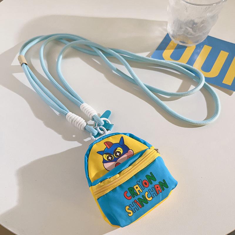 Crossbody Cartoon Crayon Shin-Chan Handyband Seil mit kleiner Geldbörse Niedliche Kopfhörertasche für iPhone für Samsung Huawei Xiaomi