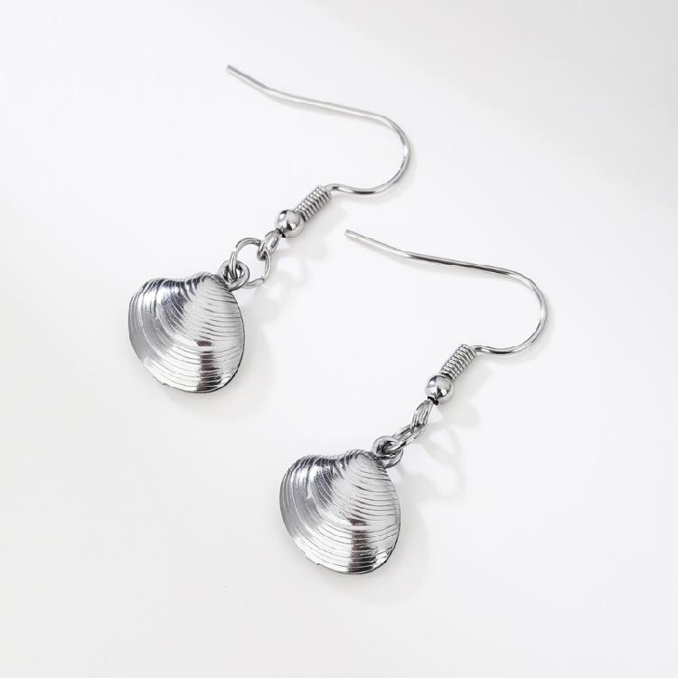 Elegant Shell Stud Earrings Stainless Steel Allergy Resistant Jewelry Lightweight For Women Fashion
