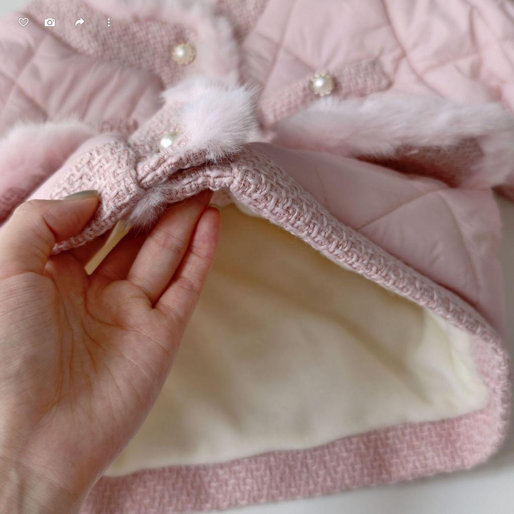 Szykowne zimowe dziecięce płaszcze z podszewką polarową, jednorzędowe