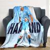 1pc Haaland1 Blanket, Gift, for Men and Women, Soft Blanket, Good for Sofa Bed Couch Travel, Lightweight Flannel Blanket