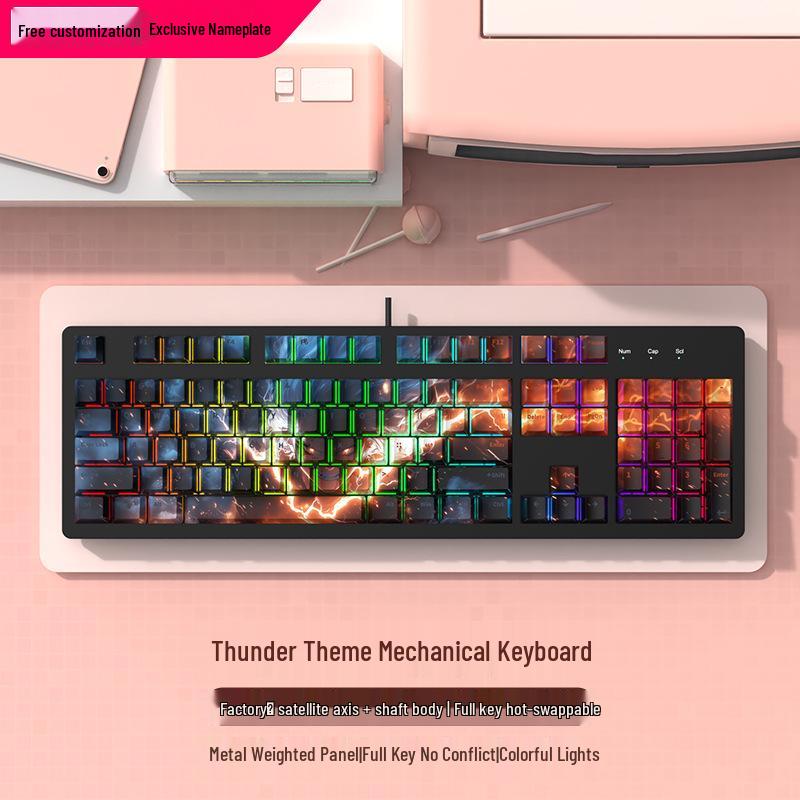 Silent Blue Switch Gaming Mechanical Keyboard - High-Performance Esports & Office Use, Stylish, Cost-Effective
