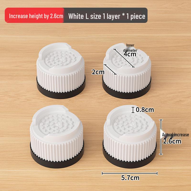 Universal Anti-Slip Vibration-Reducing Base Pad for Washing Machines & Refrigerators, Adjustable Height Stand