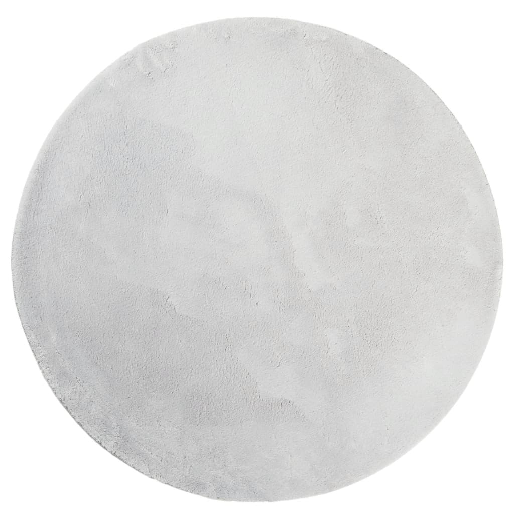 HUARTE Rug Short Pile Soft and Washable Gray Ø 80 Cm