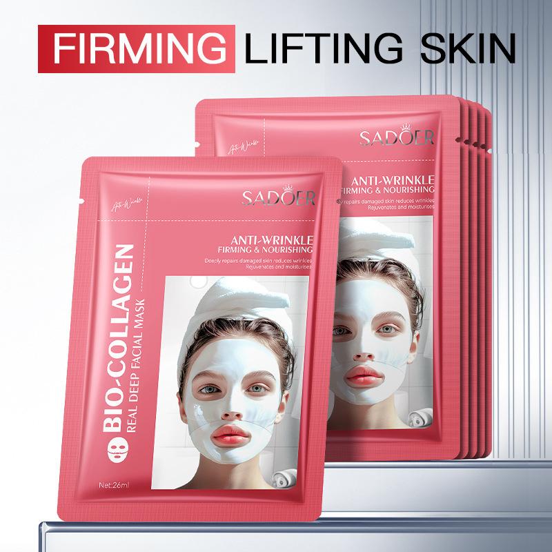 Bio Collagen Face Mask Anti Wrinkle Fade Face Fine Line Lift Firm Skin Anti-Aging Brighten SkinCare Korean Cosmetics
