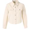 Betu Women's Autumn Pure Cotton Denim Lapel Short Jacket