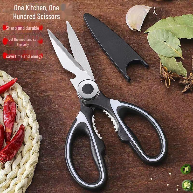Multi-function Kitchen Scissors - Stainless Steel Chicken Bone and Food Cutter