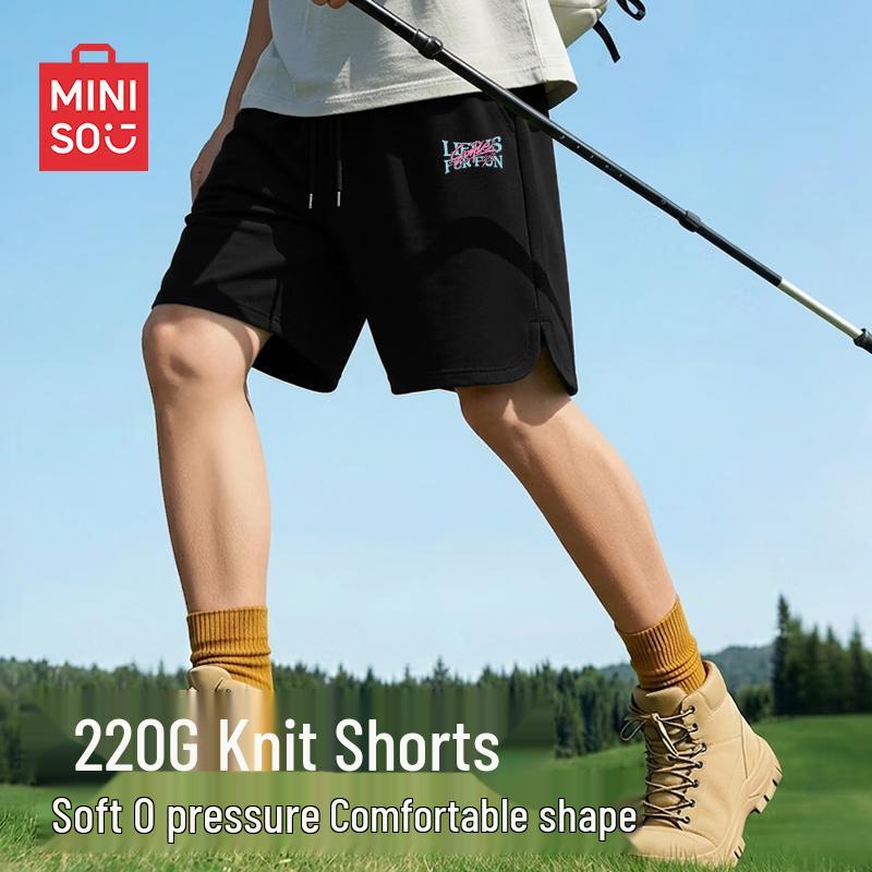 

MINISO Men s Summer Sport Casual Drawstring Shorts L