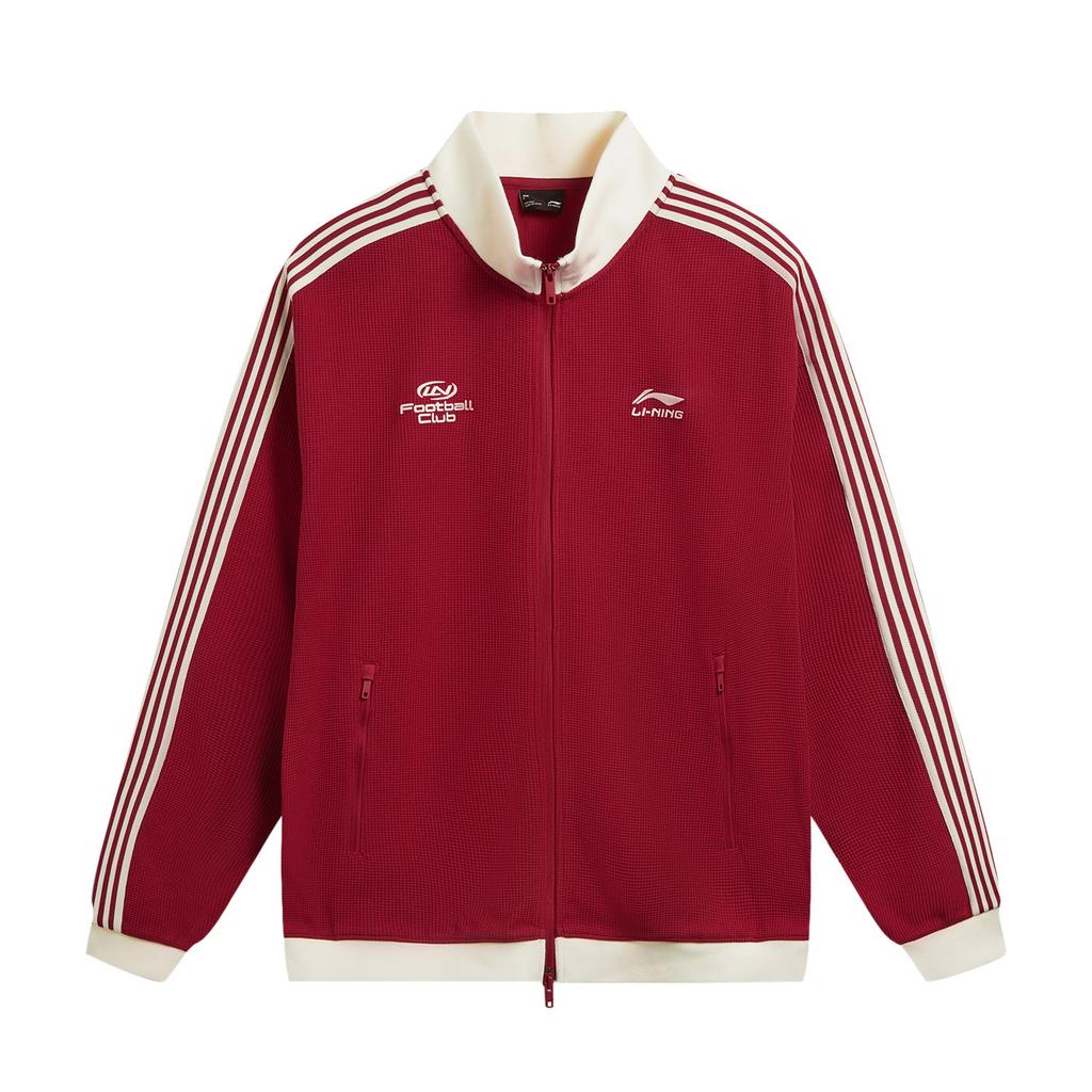 Série Lifestyle Sportif Li Ning Année du Cheval Édition Limitée Rouge CNY Style Ventilateur Décontracté Polyvalent Mode Col Montant Coupe Ample Veste pour Couple AWDW511-6