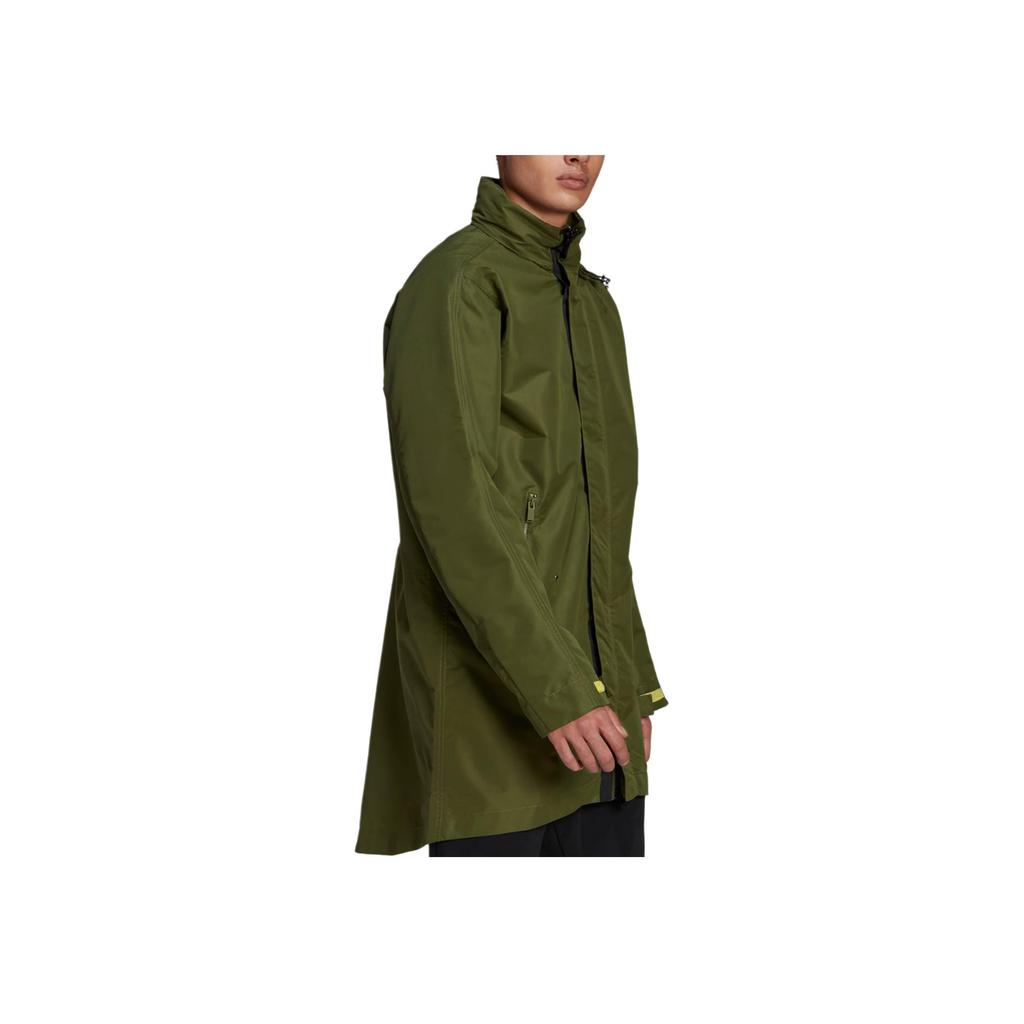 Adidas Sports Casual Mid-Length Stand-Collar Jacket Men Outerwear Military-Green GM5761