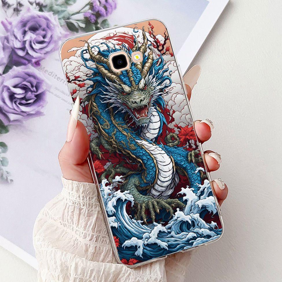 For Samsung J4 Plus Case Clear Cute Fashion Flowers Cool Painted Back Cover For Samsung Galaxy J4+ Phone Case SM-J415F SM-J415G