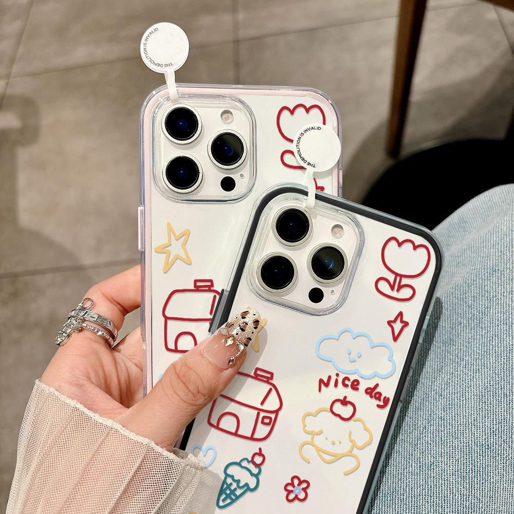 Painted Phone Case for iPhone 17 11 12 13 14 15 16 iPhone 17 12 13 14 15 16 Pro 17 12 13 14 15 16 Pro Max  High Quality Painted Animal Cute Phone Case