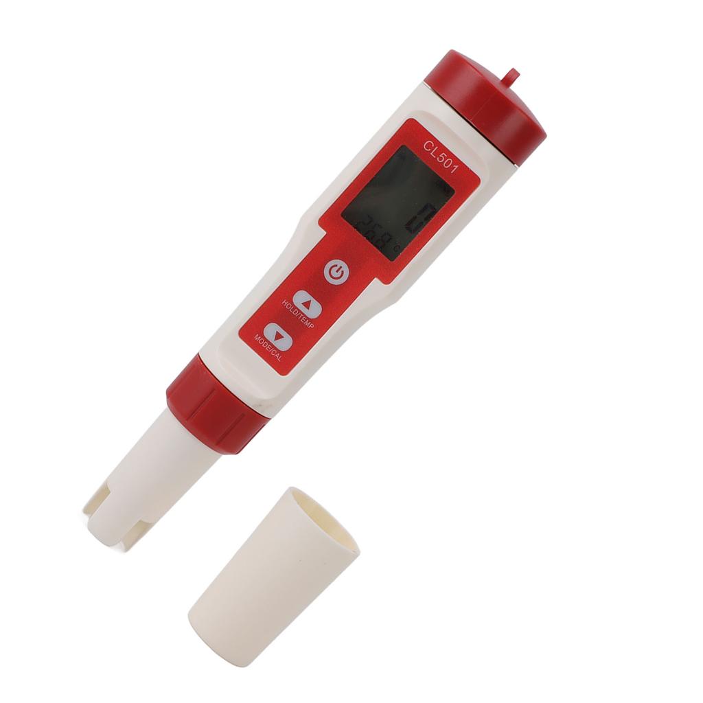 Stilou digital de testare a apei 5 în 1, precis, sensibil, portabil, pH, CL, hidrogen, ORP, temperatură, calitate apă