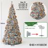 Automatic Folding Telescopic Christmas Tree with Lights for Home, Commercial, and Supermarket Decorations