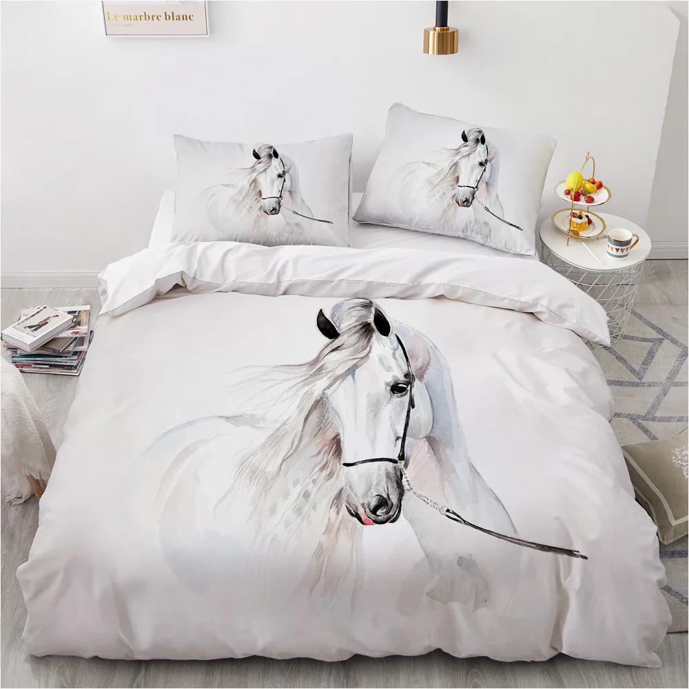 Print 3d King Size Bedding Set Home Textile Pet Cats,Dogs, Wolf Animal Duvet Cover Set Classic Black And White Bedding Set Hot