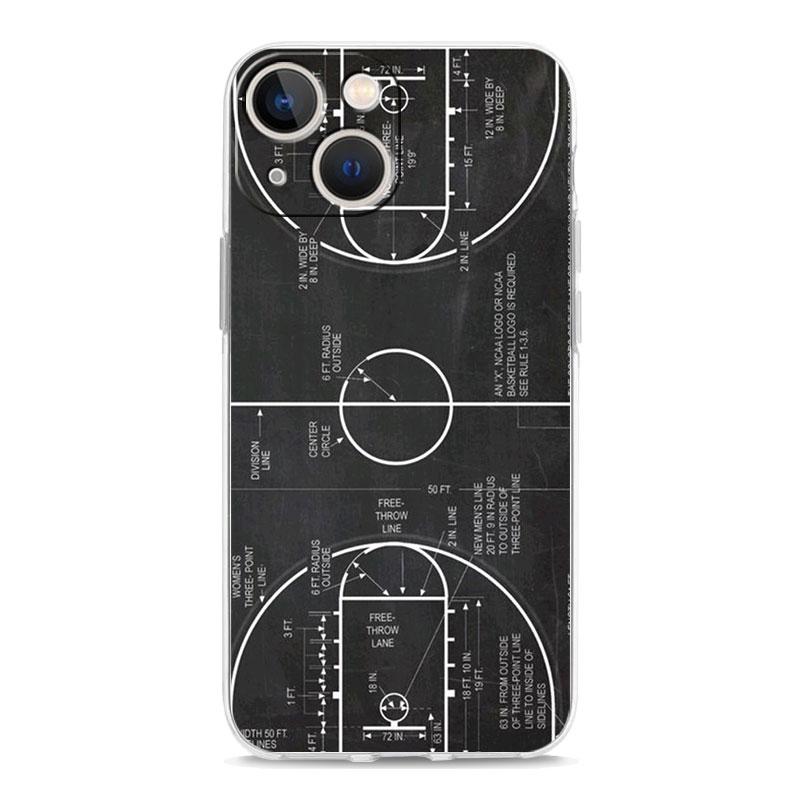 Transparent Phone Case Cover for iPhone 17 16 15 14 13 12 11 Pro Max Plus 17 AIR Soft TPU Bag Football Basketball Tactical Board