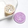 Wax Seal Stamp Retro Sealing Wax Stamp Sky Lotus Rose Pattern Replace Head Flowers Leaf Decorate Gift Sealing Stamp Head HCZ001
