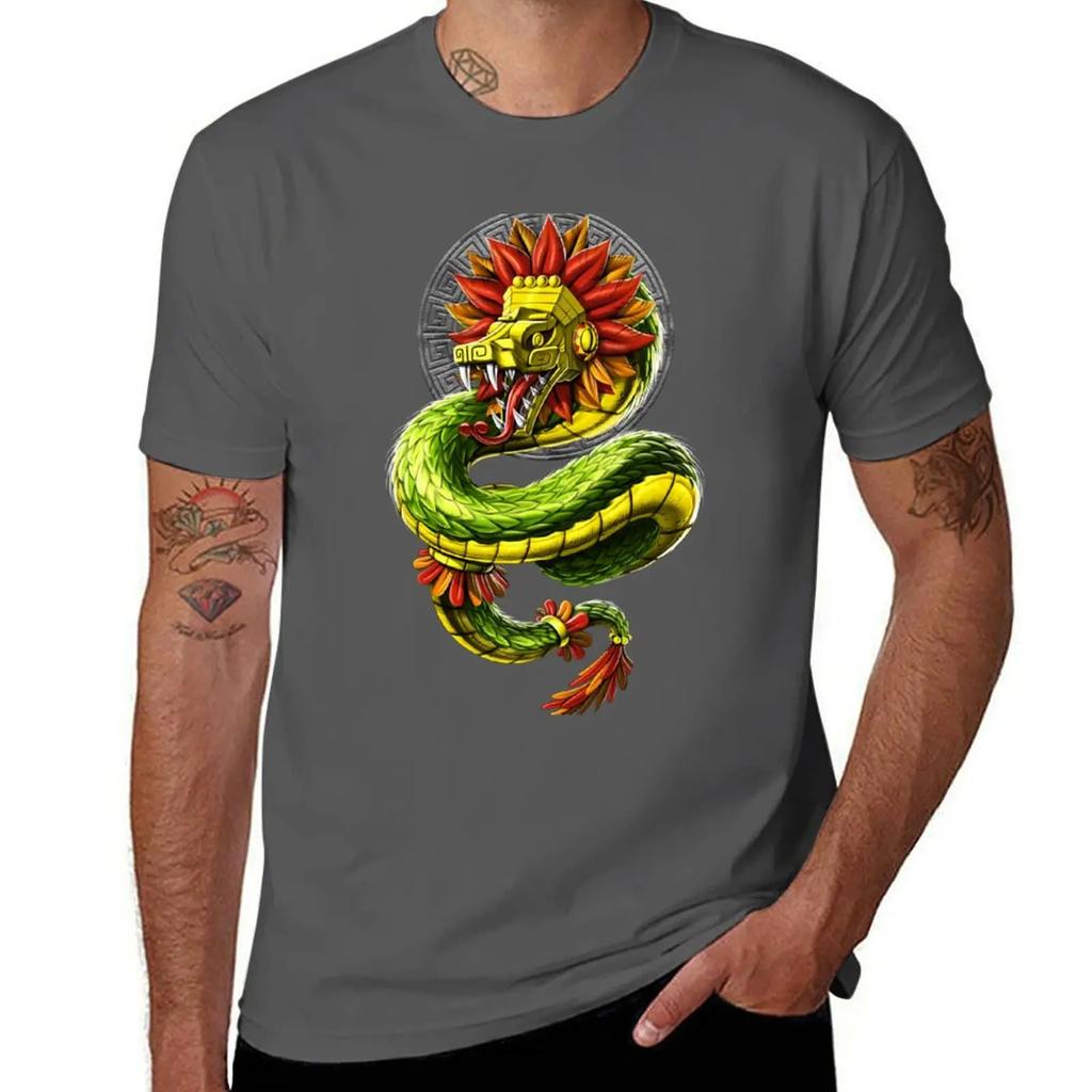 Quetzalcoatl Aztec Serpent God T-Shirt Anime T Shirts Oversized Graphic Tee Summer Clothes Mens Graphic T-shirts Funny