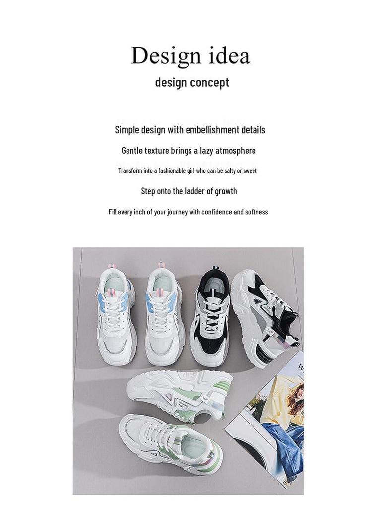 Women's Trendy Daddy Sneakers K802 - Spring 2025 Collection, All-Match Casual Sports Shoes for Spring and Autumn