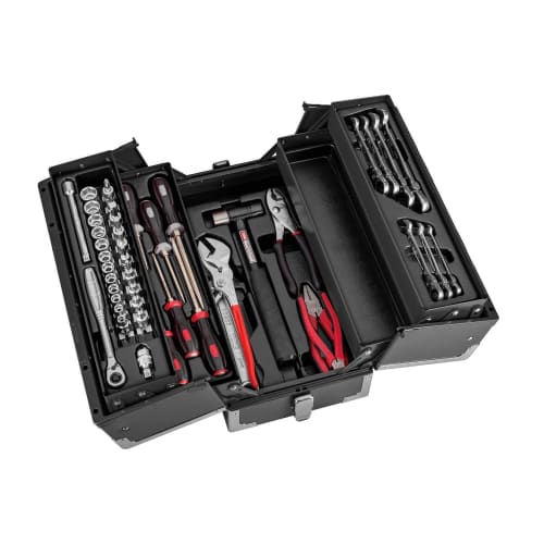 TONE TSH330BK Tool Set, 9.5mm (3/8") Drive, Black, 54 Pieces