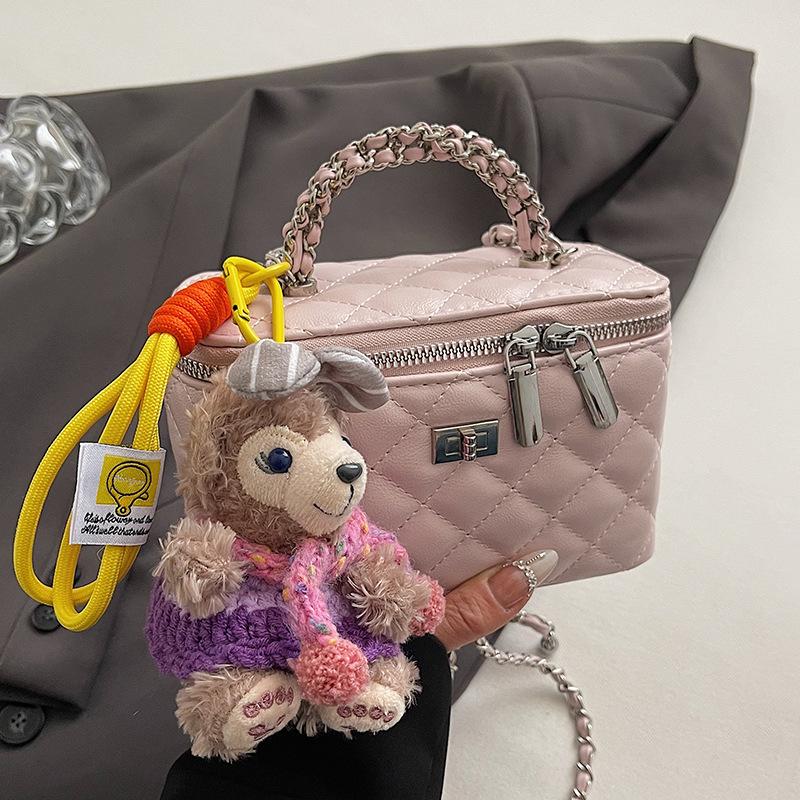 2025 New Korean Version of Casual Fashion Temperament Portable Box Bag Versatile Super Fire Temperament Commuter Chain Messenger Bag