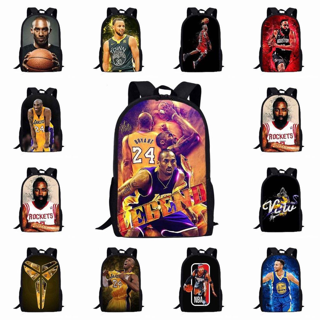 Stylish Kobe Curry James Basketball Star Backpack For Kids And Teens