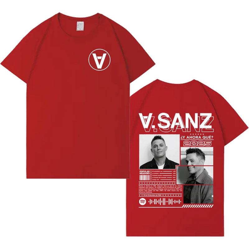 Singer Alejandro Sanz Harajuku Cotton Gothic Short Sleeve Tshrit Mens Women Oversized Casual High Street Hot Sale T Shrit Unisex S