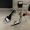 Fashion SUOJIALUN 2025 New Brand Women Sandal Shoes Fashion Thin High Heel Ladies Sexy Gladiator Shoes Open Toe Ankle Strap Dress Pumps