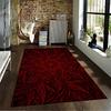Red Black Floral Swirl Pattern Carpet for Bedroom or Living Room Decor Suitable for use as an anti-slip for living room bedroom sofas