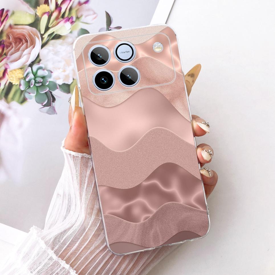 Bow Love Heart Pattern Cute Cat Phone Case For Honor Win 5G Casing Soft TPU Silicone Shockproof Back Cover Transparent Capa