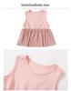 Summer 2023 Girls' Fashionable Casual Two-Piece Set: Vest Dress & Wide-Leg Pants