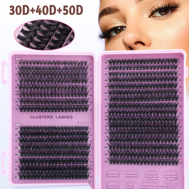 DIY Individual Eyelash Clusters Kit Large Capacity Easy to Apply Reusable Lash Extensions for Makeup Novice Use