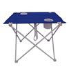 Foldable Portable Beach Table with Rust Resistant Steel Frame Weather Resistant Top and Drink Holders Ideal Camping Picnic