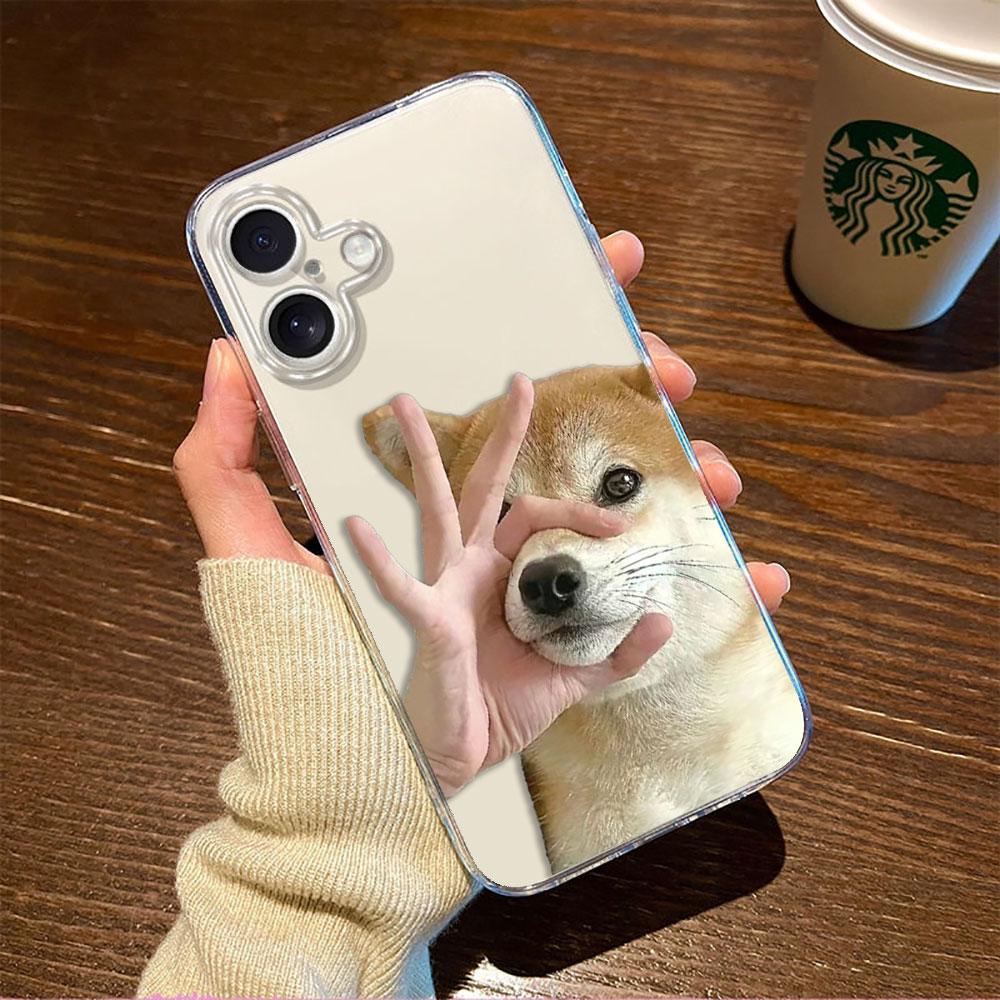 Funny Cute Animal Dog Phone Case For Samsung A73 A71 A56 A55 A54 A53 A52 A51 A36 A35 A34 A33 A32 A26 A25 A24 A23 A22 Clear Case