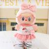 For 17cm Labubu Doll Clothes Fashion Piggy Overalls Doll Clothes Color Match Hoodies Dolls Accessories Cute Decoration Little Clothes