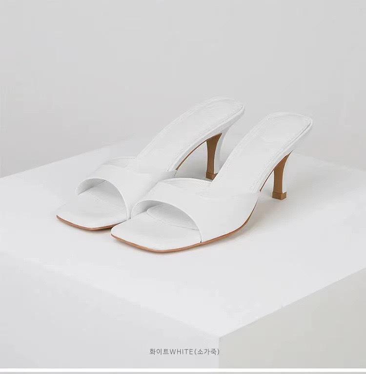 

Женские сандалии Летняя мода квадратный носок открытый носок женские элегантные повседневные удобные черные сандалии 42 белый