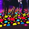 Mixweer 118 x 39 Inch Disposable Circle Dot Neon Dance Floor 80 90s Party Decorations DIY Plastic PE Dance Floor Neon Carpet Runner Aisle Runner